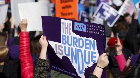 Video thumbnail: PBS NewsHour Scalia’s absence alters dynamic for abortion case
