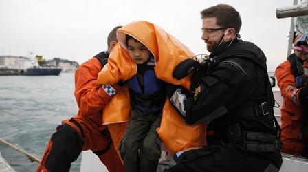 Video thumbnail: PBS NewsHour Uncertain times for refugees on the migrant trail in Greece