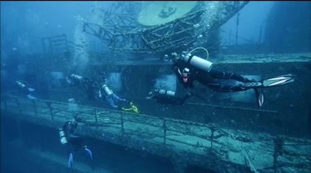 Video thumbnail: PBS NewsHour This art gallery requires a wetsuit