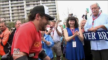Video thumbnail: PBS NewsHour How robotics helped a paralyzed man cross the finish line