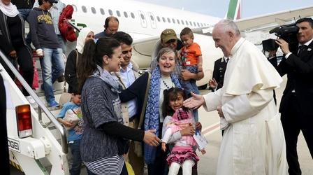 Video thumbnail: PBS NewsHour Behind Pope Francis’ trip to Lesbos amid migrant crisis