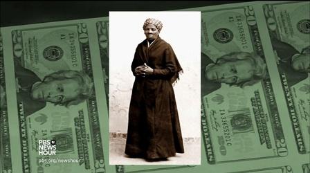 Video thumbnail: PBS NewsHour Harriet Tubman kicks Andrew Jackson off the face of the $20?