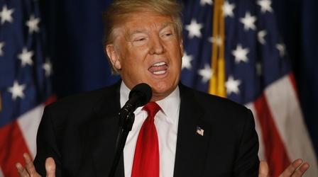 Video thumbnail: PBS NewsHour Analyzing Trump’s tough-talking foreign policy speech