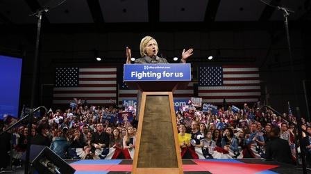 Video thumbnail: PBS NewsHour Race shifts toward conventions with Clinton, Trump leading