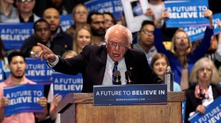 Video thumbnail: PBS NewsHour Sanders on strategy, foreign policy & the outlook for DNC