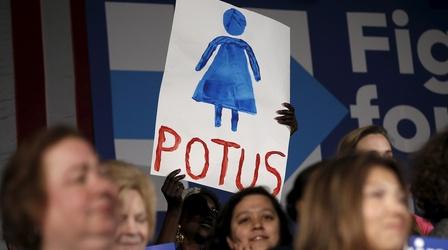 Video thumbnail: PBS NewsHour Clinton works to win over women voters