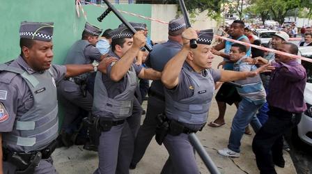 Video thumbnail: PBS NewsHour Violence flares in Rio’s slums months before Summer Olympics