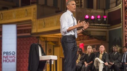 Video thumbnail: PBS NewsHour Obama to gun owners — I’m not looking to disarm you