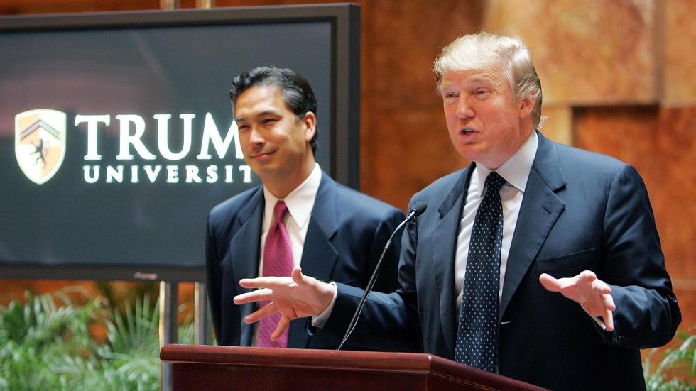In the eye of legal storm battering Trump — and Trump U. image