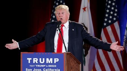 Video thumbnail: PBS NewsHour AP calls Clinton Democratic nominee; Trump alienates GOP