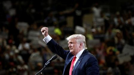Video thumbnail: PBS NewsHour Trump says he'll match donations to overcome $40 million gap