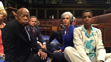 Video thumbnail: PBS NewsHour News Wrap: House Democrats hold sit-in on gun control vote