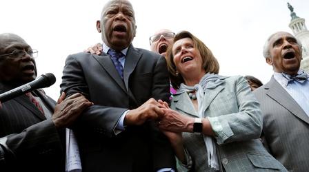 Video thumbnail: PBS NewsHour An inside look at Congressional Democrats’ gun vote sit-in