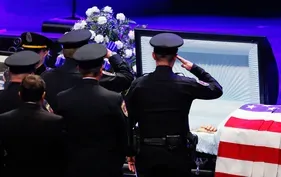 News Wrap: Funerals for slain Dallas police officers begin