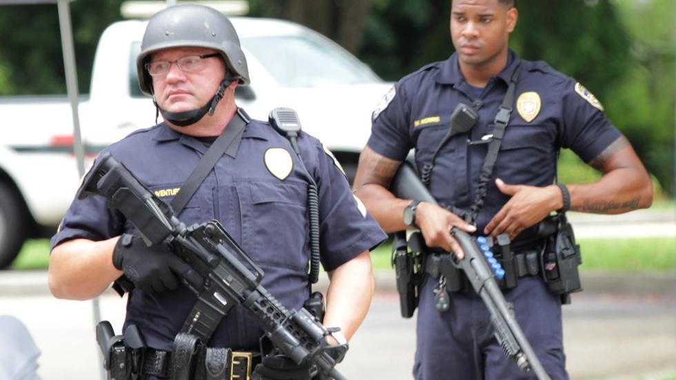 In Baton Rouge, tensions run high after officers shot image