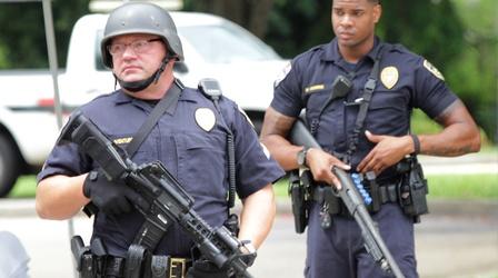 Video thumbnail: PBS NewsHour In Baton Rouge, tensions run high after officers shot