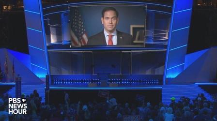 Video thumbnail: PBS NewsHour Watch Marco Rubio's full speech at the 2016 RNC