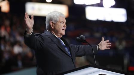 Video thumbnail: PBS NewsHour Watch Newt Gingrich's full speech at the RNC