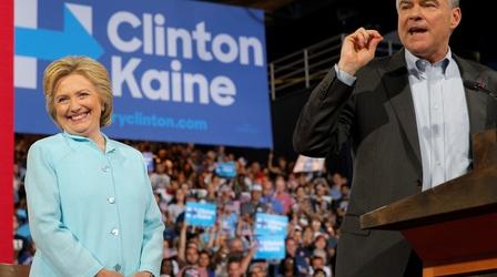 Video thumbnail: PBS NewsHour Tim Kaine joins Clinton on the Democratic ticket