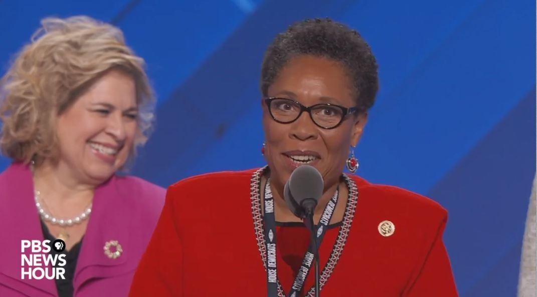 Rep. Marcia Fudge speaks at the 2016 DNC