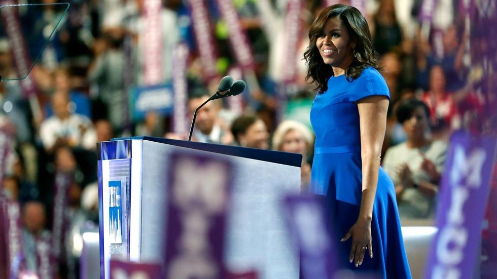 First lady Michelle Obama’s full speech at the 2016 DNC image
