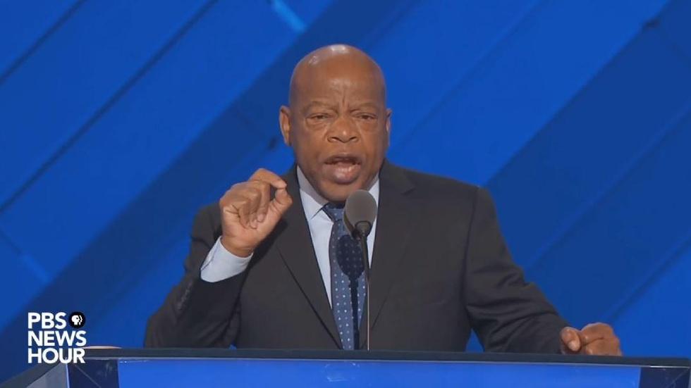 Rep. John Lewis seconded the nomination for Hillary Clinton image