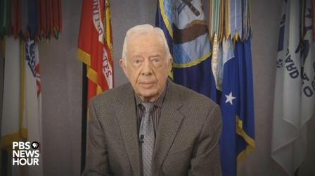 Video thumbnail: PBS NewsHour President Jimmy Carter is itching to elect Hillary Clinton