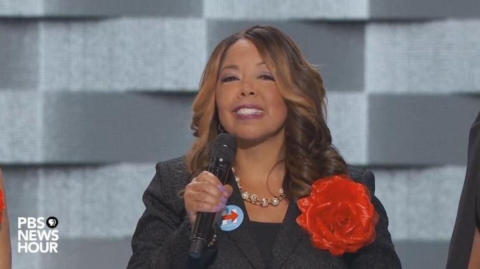 Mothers of the Movement speak at the 2016 DNC image