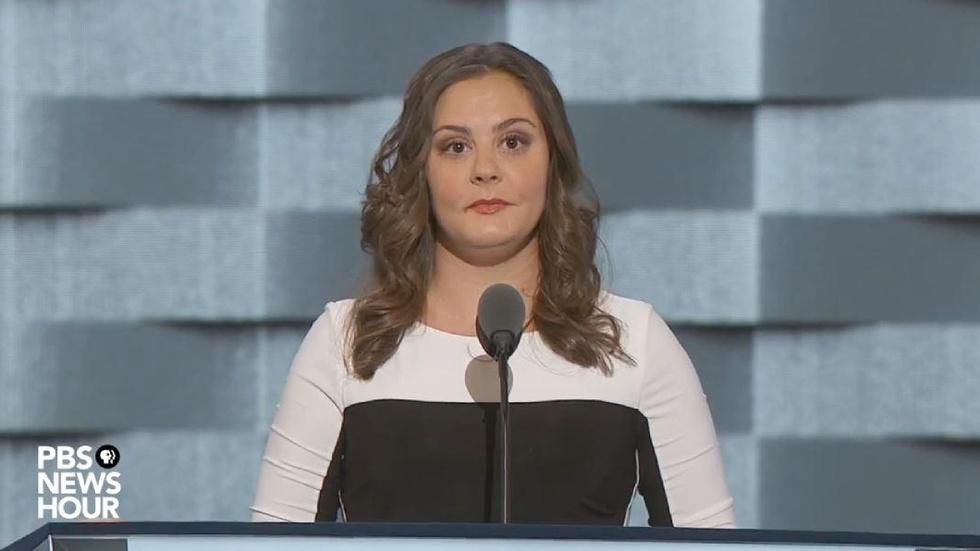Daughter of Sandy Hook victim speaks at 2016 DNC image