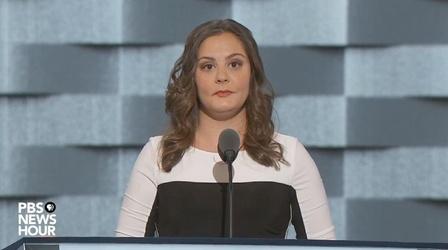 Video thumbnail: PBS NewsHour Daughter of Sandy Hook victim speaks at 2016 DNC
