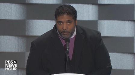 Video thumbnail: PBS NewsHour Rev. William Barber: Stand up! Vote together!