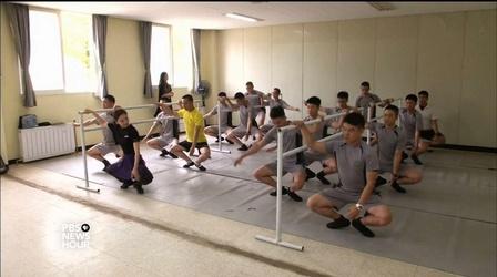 Video thumbnail: PBS NewsHour South Korean soldiers dance off stress