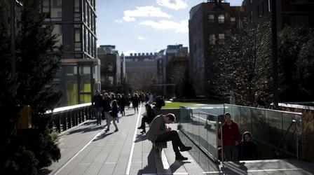 Video thumbnail: PBS NewsHour Above Manhattan's bustle, a reshaped public space