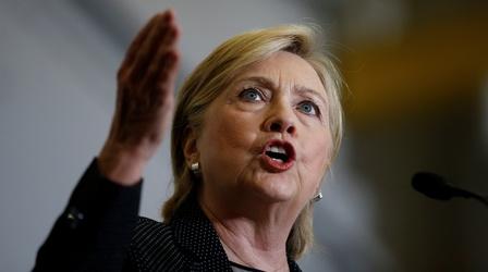 Video thumbnail: PBS NewsHour Trump attempts to tie Clinton and Obama to rise of ISIS