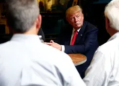 Though trailing in key states, Trump expresses optimism