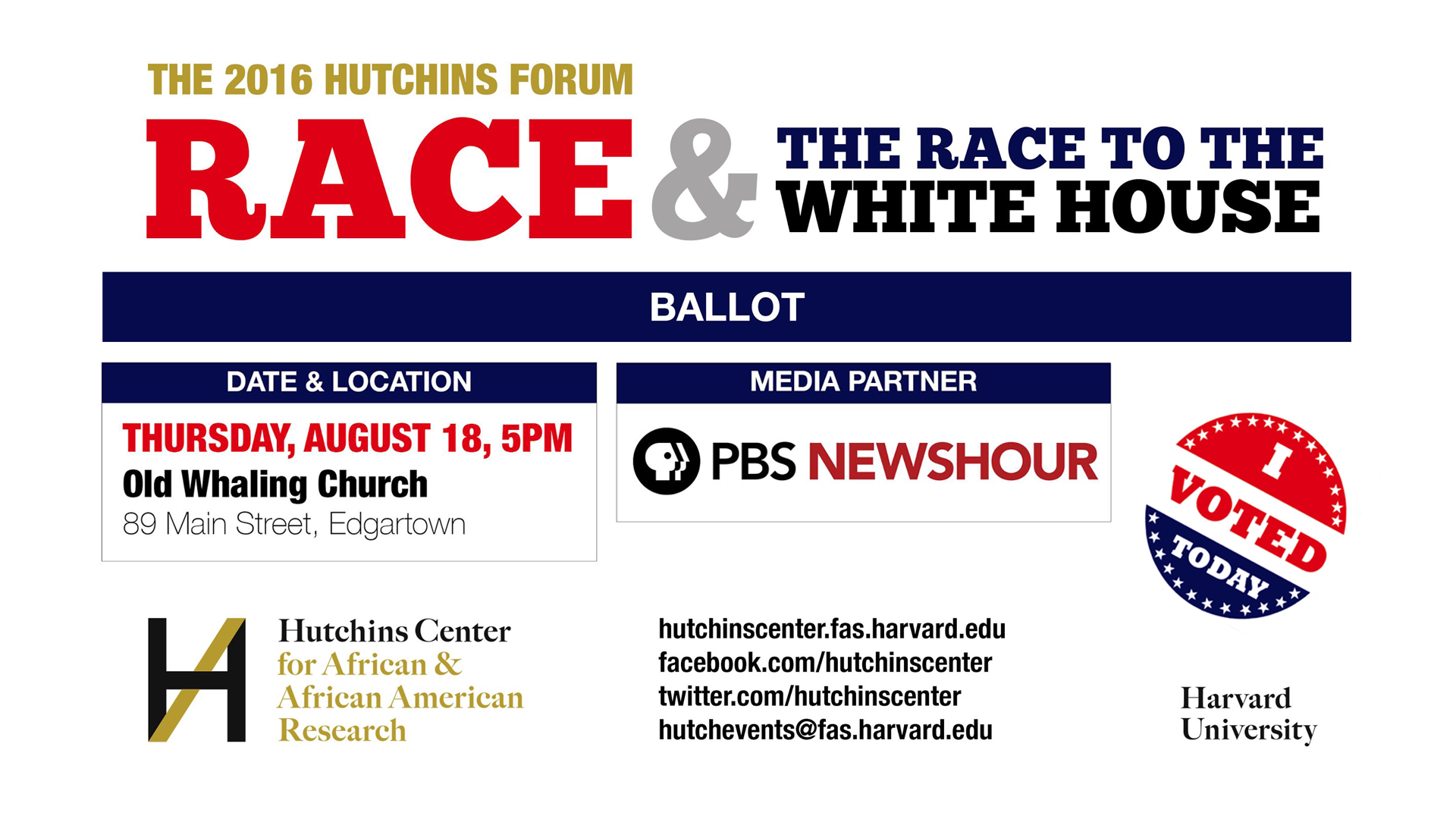 2016 Hutchins Forum: Race & the Race to the White House