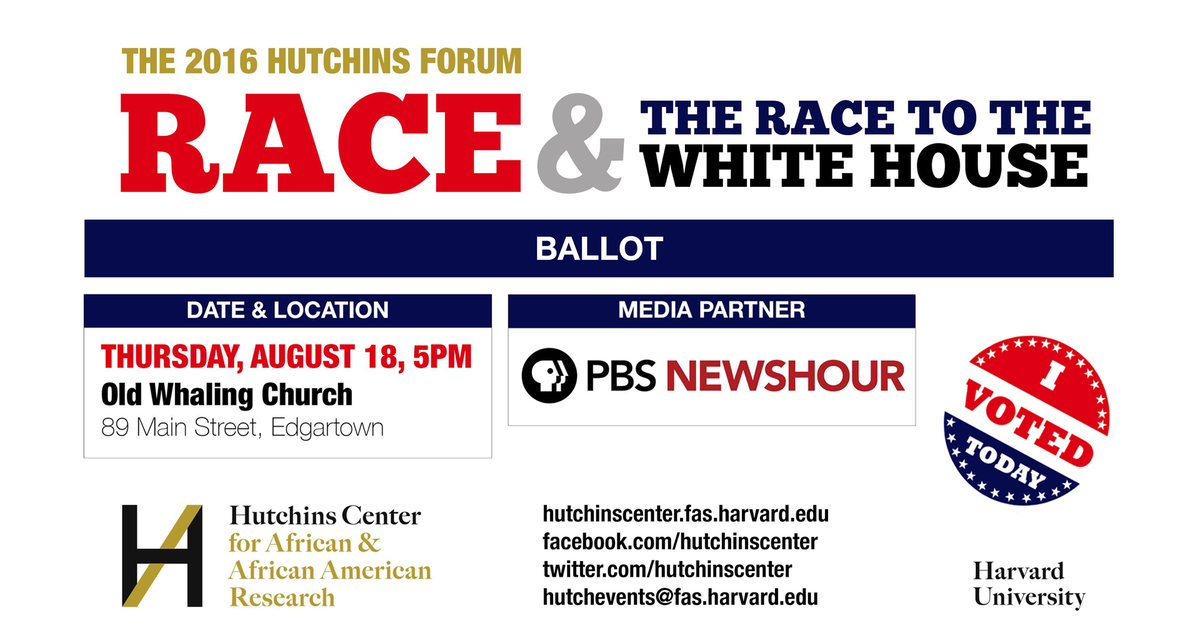 PBS NewsHour 2016 Hutchins Forum Race & the Race to the White House