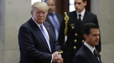 Video thumbnail: PBS NewsHour Trump talks of building a wall and a relationship in Mexico