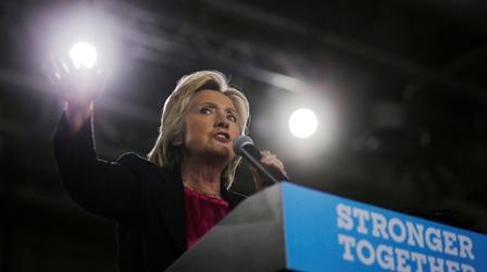 Video thumbnail: PBS NewsHour New poll numbers show a tightening presidential race
