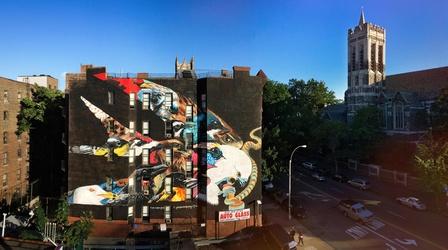 Video thumbnail: PBS NewsHour These vivid NYC murals spotlight climate-threatened birds