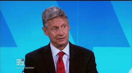 Video thumbnail: PBS NewsHour Gary Johnson on the rules keeping him off the debate stage