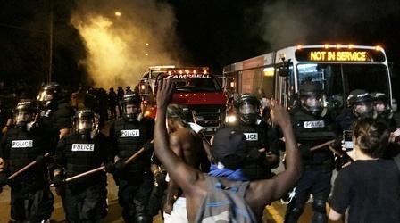 Video thumbnail: PBS NewsHour Protests flare after a police shooting in Charlotte