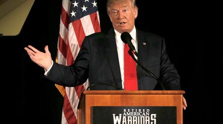Video thumbnail: PBS NewsHour Clinton campaign pounces on Trump controversies