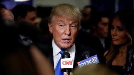 Video thumbnail: PBS NewsHour Video shows Trump making lewd remarks about women
