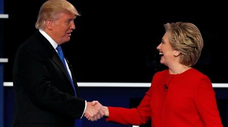 Video thumbnail: PBS NewsHour Clinton, Trump prepare for debate amid Republican exodus
