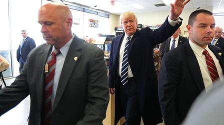 Video thumbnail: PBS NewsHour Candidates storm swing states as headlines swirl