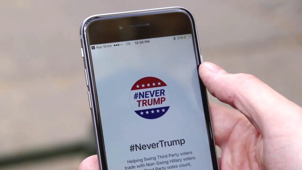These apps help people trade votes to boost Clinton image