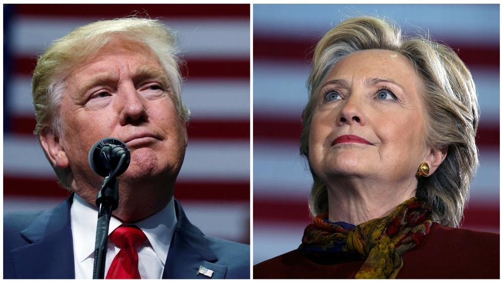 Trump and Clinton bombard battleground states in final push image
