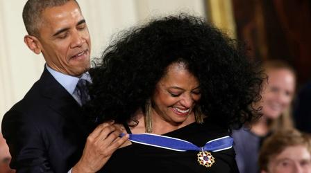 Video thumbnail: PBS NewsHour Obama pays tribute to Medal of Freedom recipients