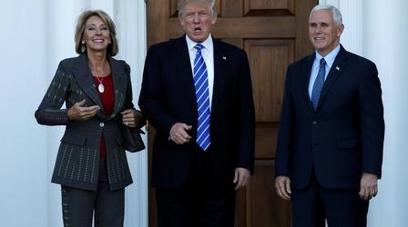 Video thumbnail: PBS NewsHour With DeVos, school choice is likely Trump education priority